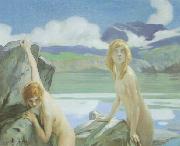 Paul Emile Chabas Two Bathers oil painting